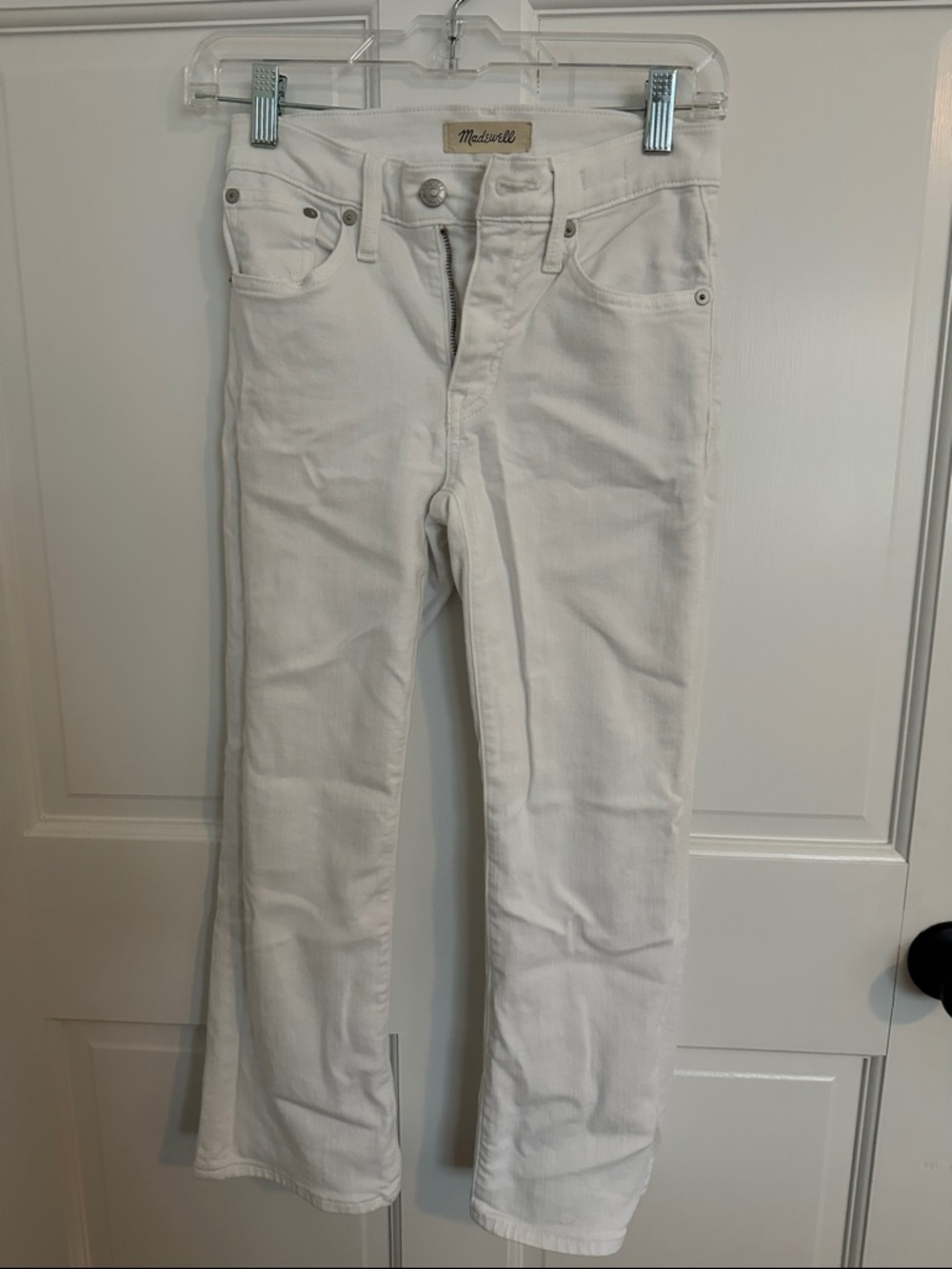 Madewell White Straight-Leg Jeans